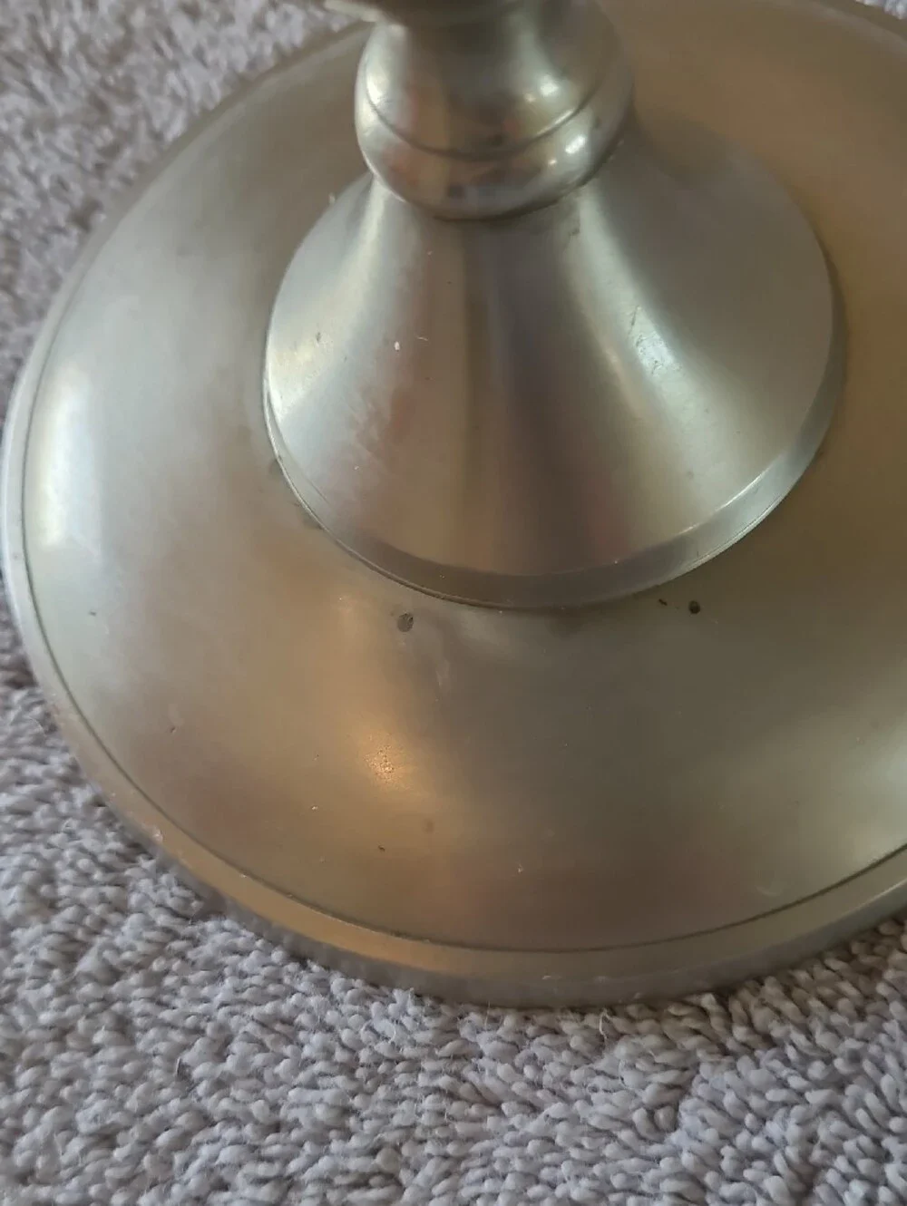 Silver Pedestal Spike Candle Holder